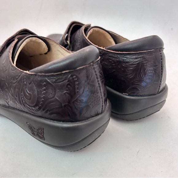 ALEGRIA Joleen Espresso Gale Tooled Clog Professional Comfort Shoe Size 38 us 8 - Picture 4 of 11